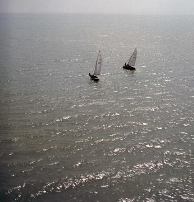 Tájkép - Vitorlások a Balatonon