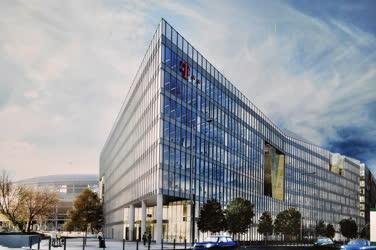 Építőipar - Budapest - Új Telekom székház épül