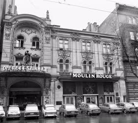 Városkép - Fővárosi Operettszínház és a Moulin Rouge 