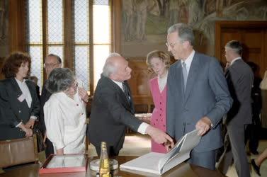 Külkapcsolat - Göncz Árpád és a belga király találkozója