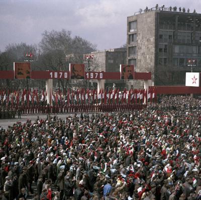 Belpolitika - Ünnep - Felvonulás a felszabadulás 25. évfordulóján