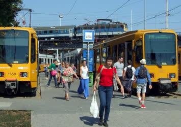 Közlekedés - Budapest - A Közvágóhíd villamos végállomás