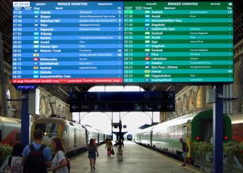 Közlekedés - Budapest - Modern utastájékoztató a Keletiben