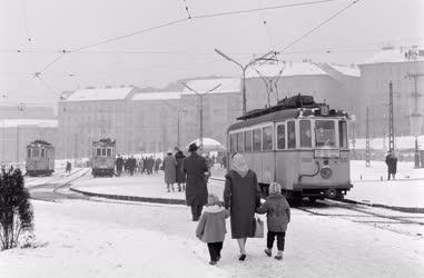 Városkép - A behavazott Moszkva tér