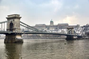 Városkép - Budapest - A Budavári Palota télen