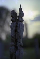Néprajz - Fejfák a dunapataji temetőben