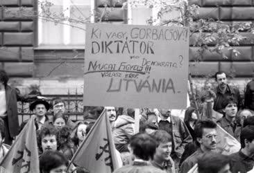 Tüntetés - Tüntetés Litvánia függetlensége mellett