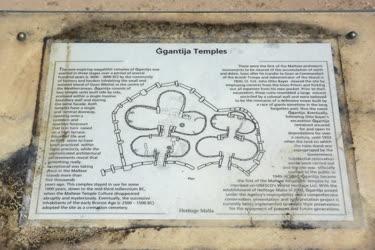 Tárgy - Xaghra - Tájékoztató tábla a monolitikus templomról