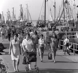 Életkép - Warnemündei halászkikötő