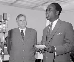 Külkapcsolat - Kwame Nkrumah ghánai elnök Budapesten