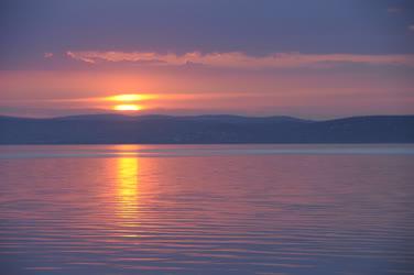 Természet - Naplemente a Balatonon