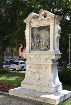 Műalkotás - Budapest - A Golgota téri kálvária egyik stációja