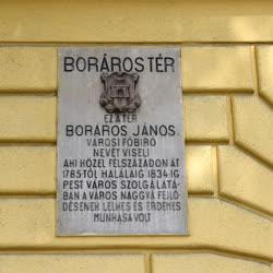Városkép - Budapest - Boráros János emléktáblája
