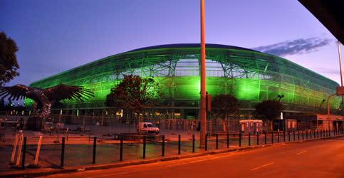 Sportlétesítmény - Budapest - Az új FTC stadion világításpróbája