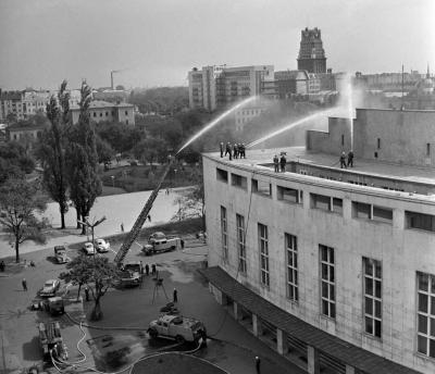 Katasztrófavédelem - Tűzoltási próba az Erkel Színháznál