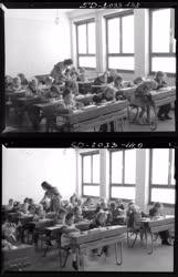 Oktatás - Tanítási óra a Sztálinvárosi iskolában