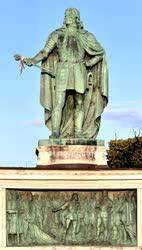 Kultúra - Budapest - II. Rákóczi Ferenc szobra és emléktáblája a Hősök terén