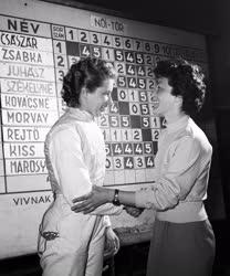 Sport - Vívás - Az 1958. évi női tőr egyéni bajnokság