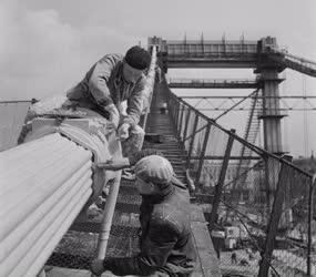 Építkezés - Épül az Erzsébet híd  