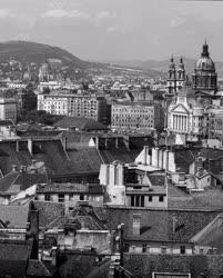 Városkép - Budapest -  Kilátás a Hungarotex Külkereskedelmi Vállalat székházáról 
