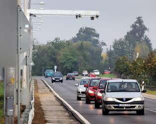 Közlekedés - Debrecen - Telepített traffipax 
