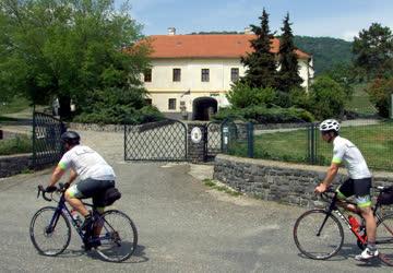 Szabadidő - Badacsony - Kerékpárosok a borászati kutatóháznál