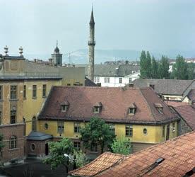 Városkép - Egri látkép a minarettel