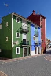 Városkép - Villajoyosa - Festett házak
