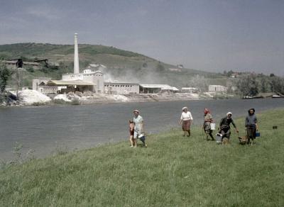 Ipar - Kaolin őrlőüzem Szegin a Bodrog folyó partján