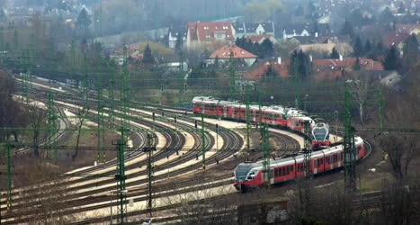 Közlekedés - Budapest - A kelenföldi vasúti pályaudvar