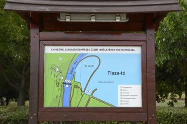 Tárgy - Kisköre - Tájékoztató tabló a Tisza-tóról