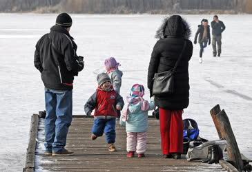 Természet - Debrecen - Befagyott a Vekeri-tó