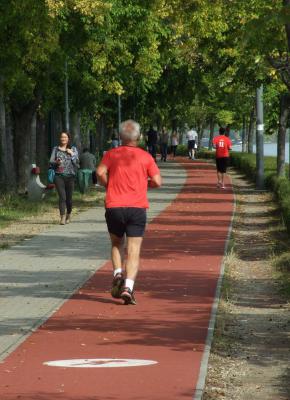 Életkép - Budapest - Sportoló fővárosiak a Margitszigeten