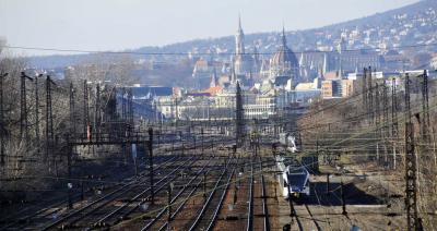 Városkép - Budapest - A Nyugati pályaudvar vágányai