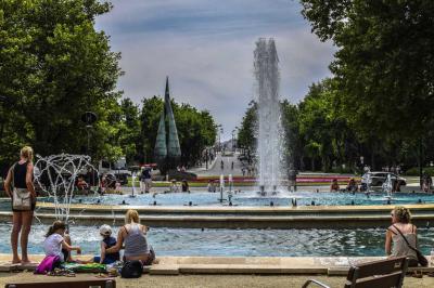 Városkép - Budapest - Margitszigeti szökőkút