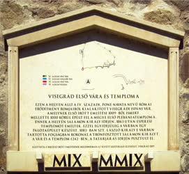 Tárgy - Visegrád - Az ispáni vár emléktáblája