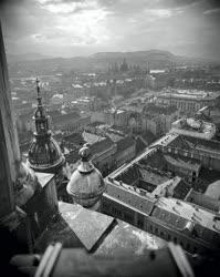 Táj, város - Régi Budapest - A város látképe a Bazilikából