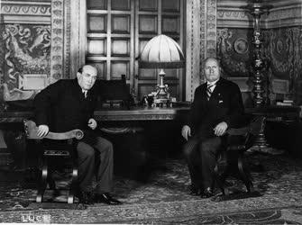 Történelem - Gömbös és Mussolini megbeszélése Rómában