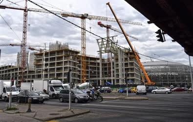 Építőipar - Budapest - Épül a Telekom új székháza