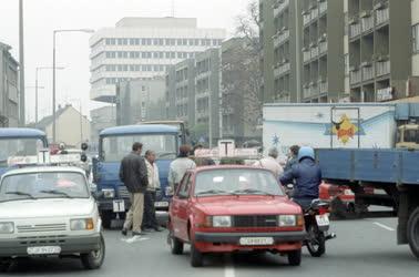 Demonstráció - Taxisblokád Szombathelyen