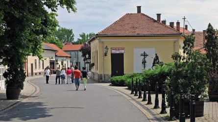 Idegenforgalom - Tokaj - Turisták a Rákóczi utcában