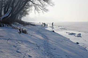 Természet - Zebegény - Téli Duna-part