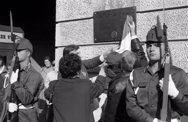 Emlékmű - Az 1956-os forradalom emléktáblájának avatása