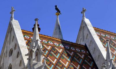 Épületdísz - Budapest - Holló a Mátyás-templomon