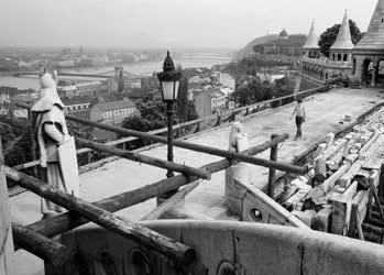 Városkép - Budapest - Felújítás alatt lévő Halászbástya