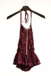 Lila lurex fodros dressz és 1pár ujja