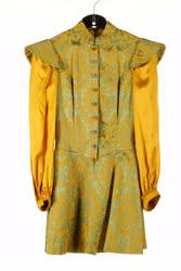 Zöld arany  brokát arany  selyem ujjú felső és arany  selyem bugyogó