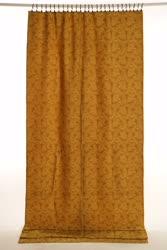 Mintás sárga bútorszövet füfföny